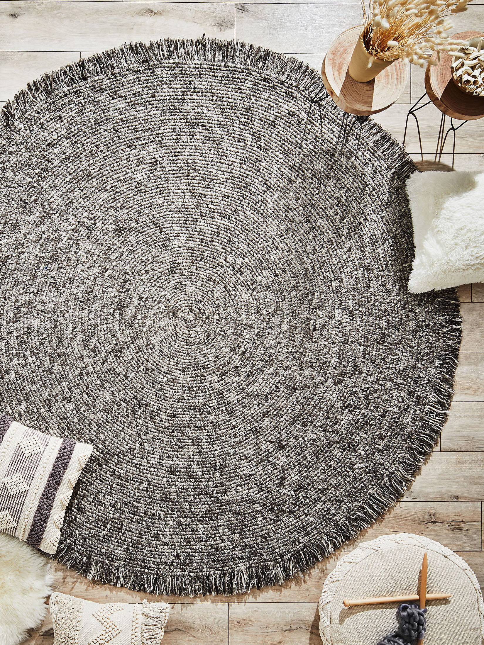 Locarno Woll-Teppich, Stone Grey