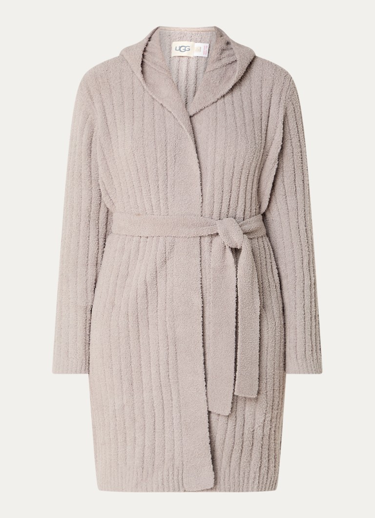 UGG Amari bathrobe with ribbed texture and hood