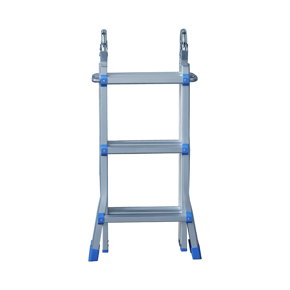 Vago-Tools Klappleiter Teleskopleiter Stehleiter 4 x 3 Mehrzweckleiter Alu Leiter