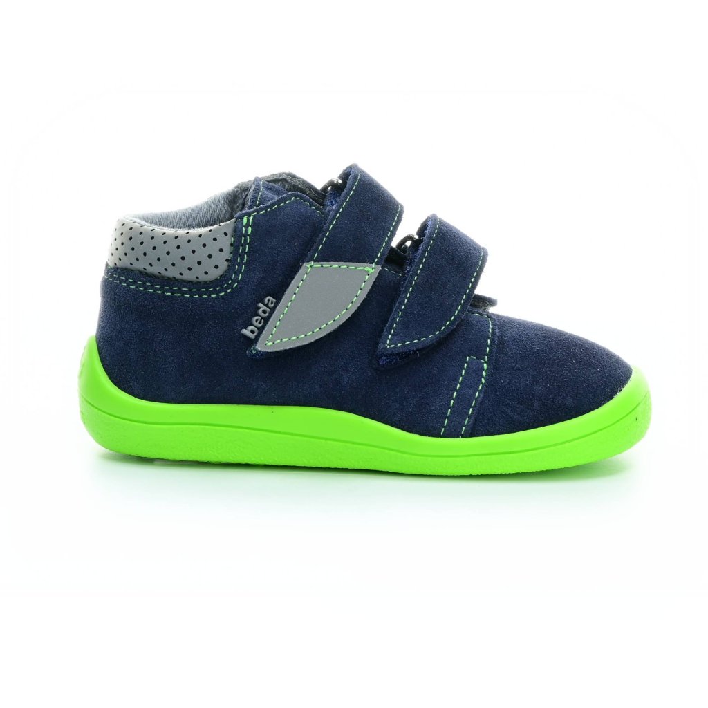 Beda Marcus mit Membran (BF 0001/W/M/02) dunkelblaue Barfuß-Stiefeletten