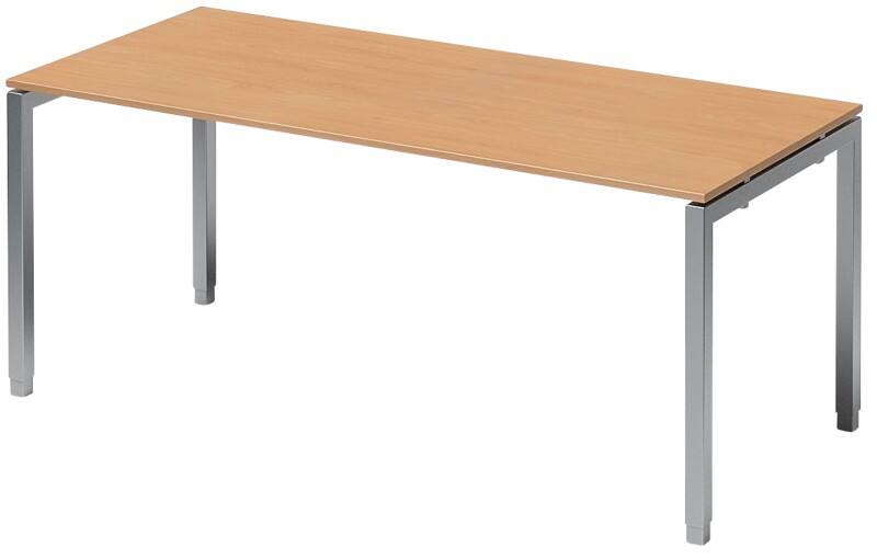 Bisley Schreibtisch Cito Buche, Silber 1.800 x 1.200 x 850 mm