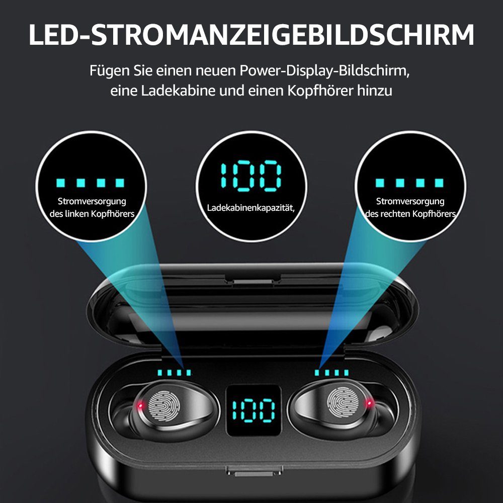 7Magic TWS In-Ear-Kopfhörer, True Wireless Bluetooth-Kopfhörer (Noise-Cancelling, Bluetooth, Wireless, für Android Iphone)
