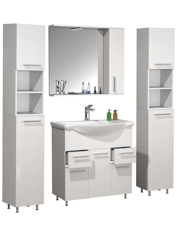 ebuy24 Badmöbelset LisaloXL Weiß 135 x 45 cm günstig kaufen onesize