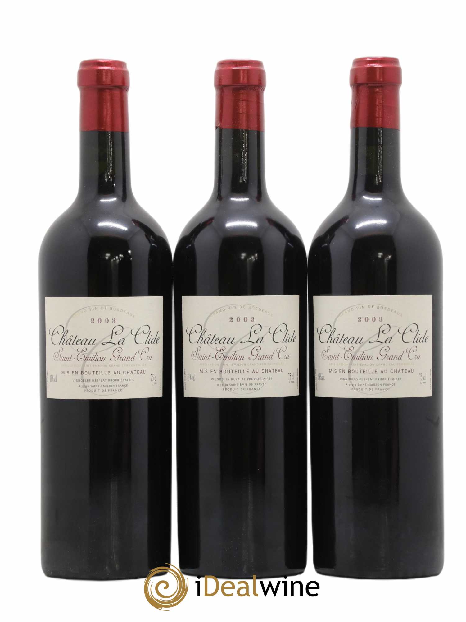 Saint-Émilion Grand Cru La Clide 2003 - Lot de 12 Bouteilles