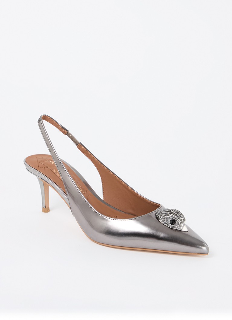 Kurt Geiger Belgravia nahkainen olkalaukku metallinhohtoisella viimeistelyllä