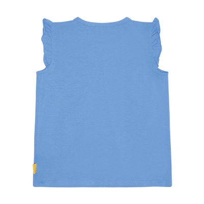 T-Shirt kurzarm, mittelblau für Mädchen