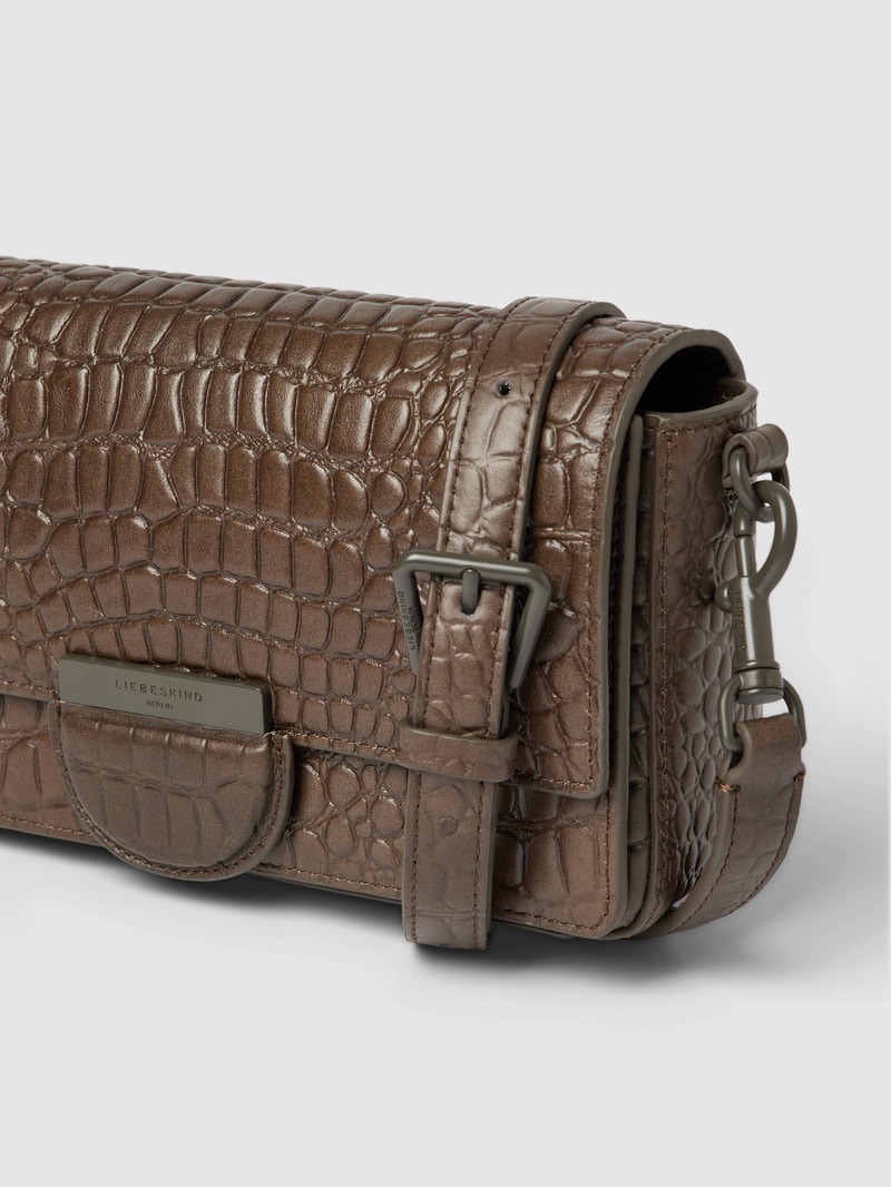 Crossbody Bag mit Schlangenmuster Modell 'PAM' in schilf