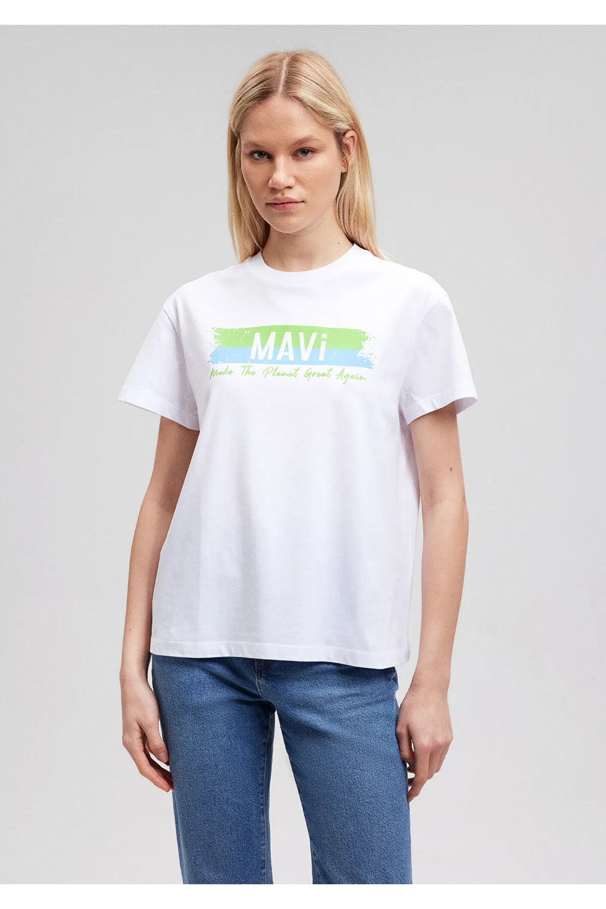 Mavi  T-Shirt mit Aufdruck „Planet Great Again“ – Normale Passform168752-620