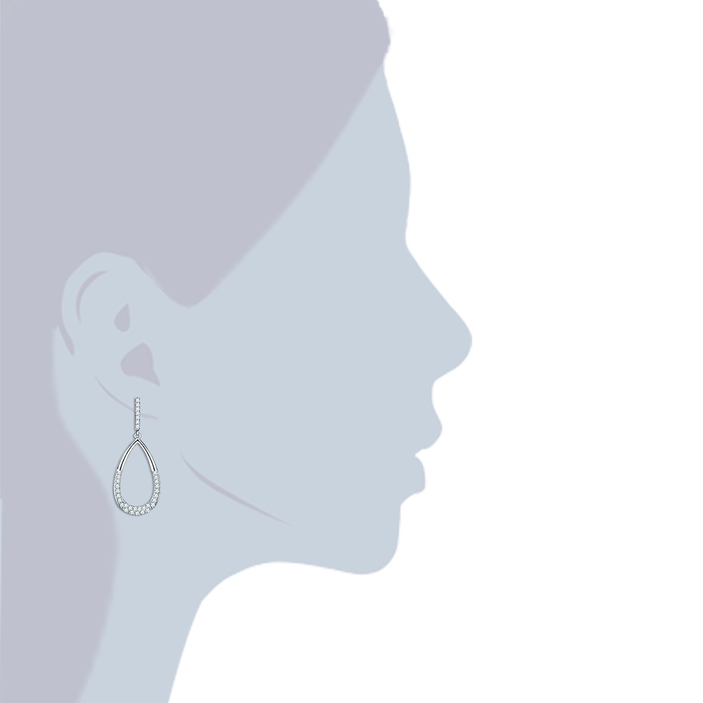 Rafaela Donata Boucles d'oreille en argent Argent sterling Oxyde de zirconium (CZ) en Argent Boucles d'oreilles