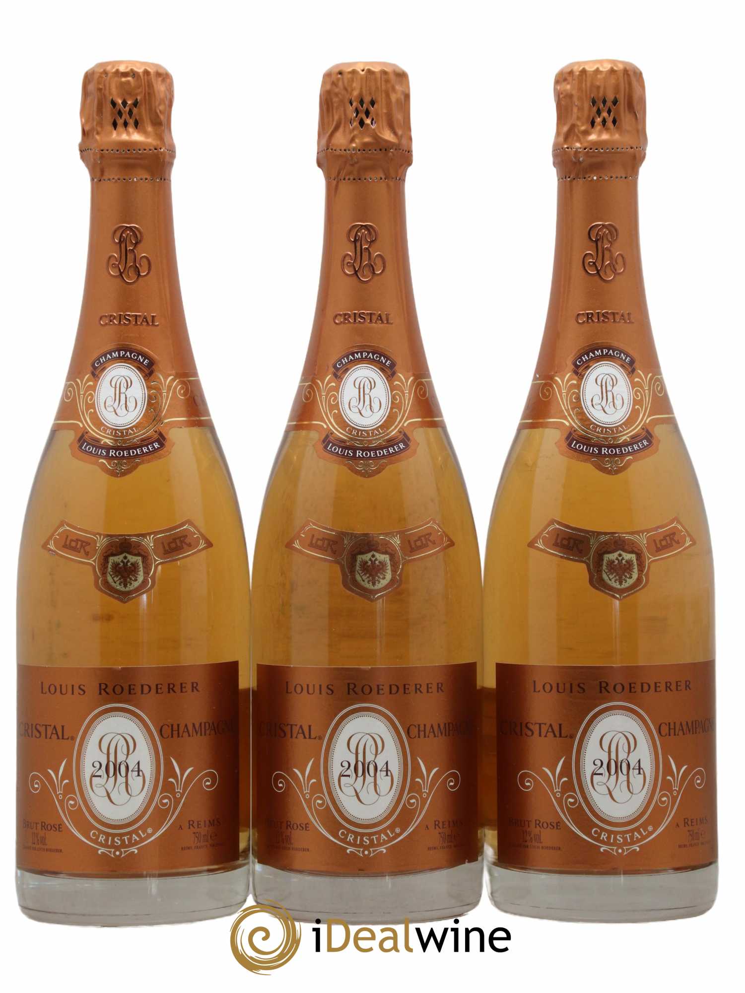 Cristal Louis Roederer  2004 - Lot de 3 Bouteilles