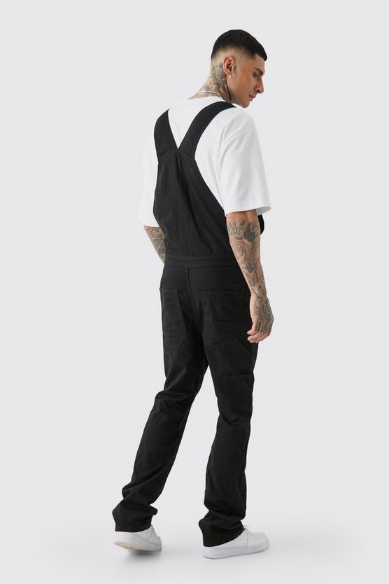 Tall Black Latzhose mit geradem Bein