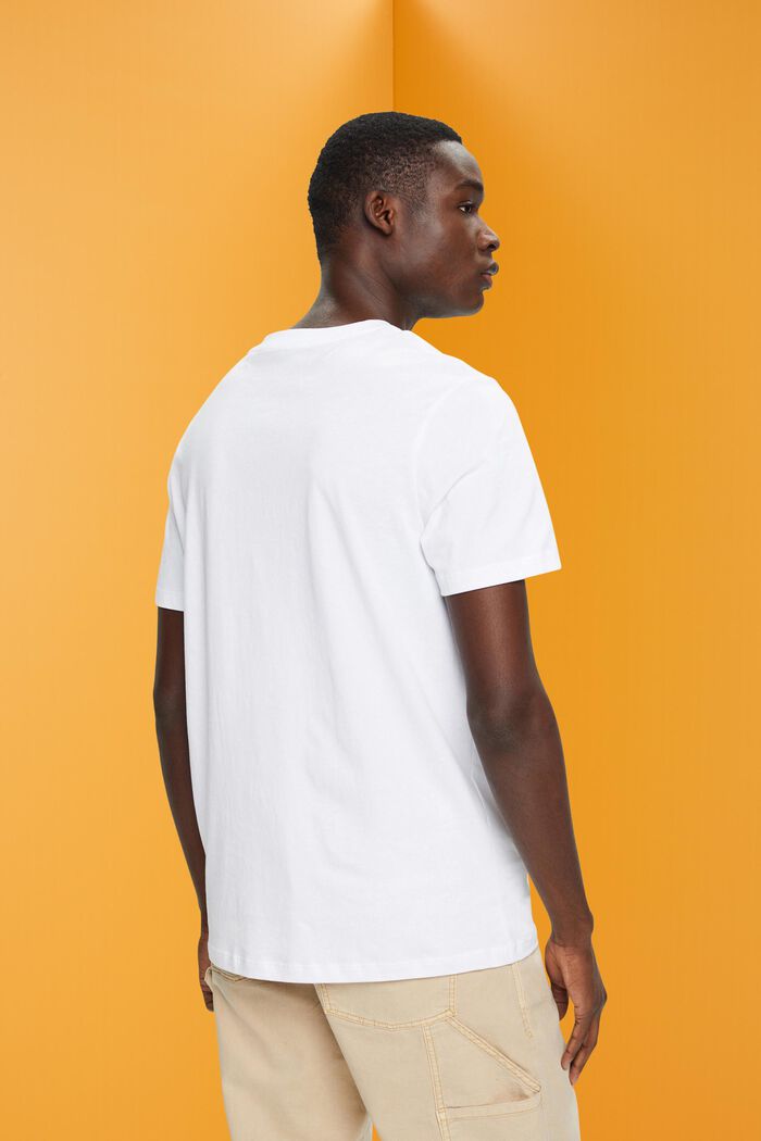 Schmal geschnittenes Baumwoll-T-Shirt mit Print