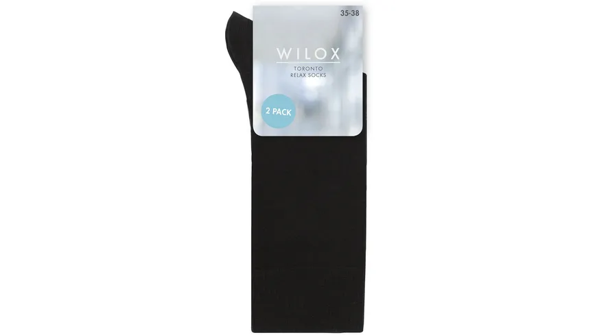 WILOX travel & work Unisex Socken TORONTO 2er Pack schwarz