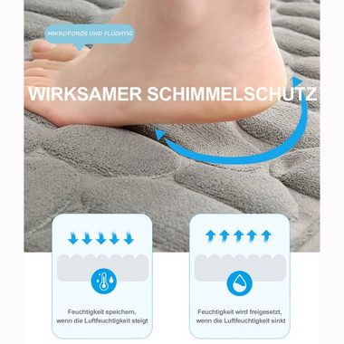 Badematte Badematte, 2 Stück Memory Foam Badematte CALIYO, Memory Schaum, Rutschhemmend beschichtet, schnell trocknend, strapazierfähig, Polyester, Duschteppich für Badewanne, Dusche, Badezimmer