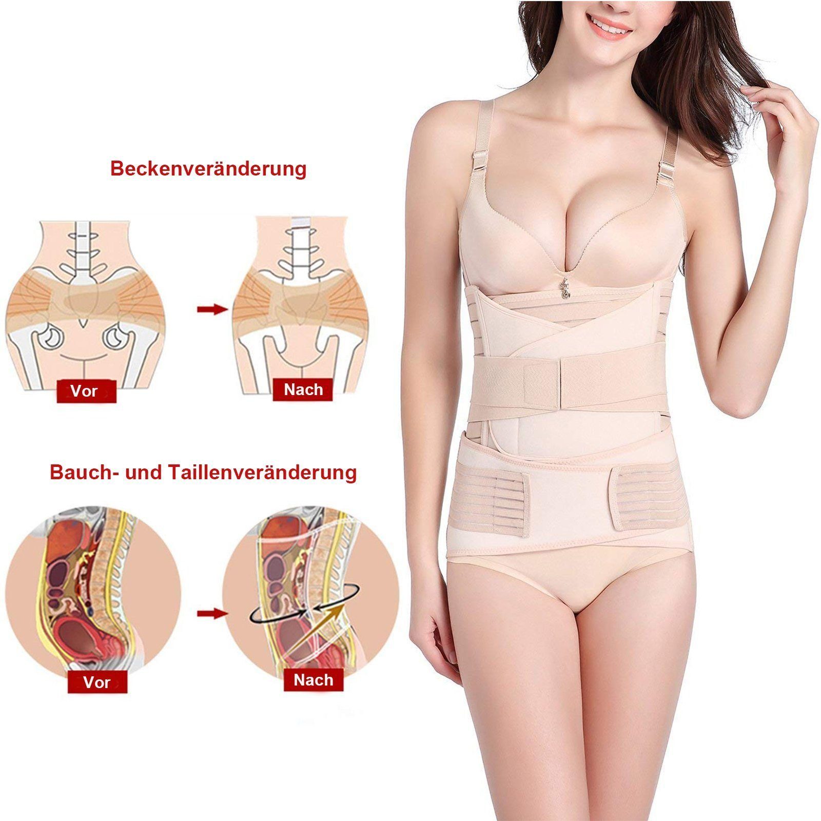 Aoucheni Taillenshaper Korsett Taille Fantastisch Winziger Bauch Leistungsstarke Shapewear (Extra langes Design, eine einmalige Lösung, um das zusätzliche Fett zu sammeln, unsichtbar und nahtlos) Wiederherstellung der Körperform, Unterstützung des un