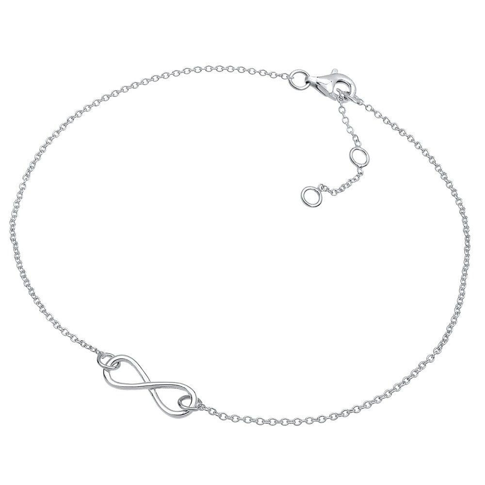 Elli Elli Bracelet de Cheville Femmes infinité élégant en argent sterling 925 Bijoux