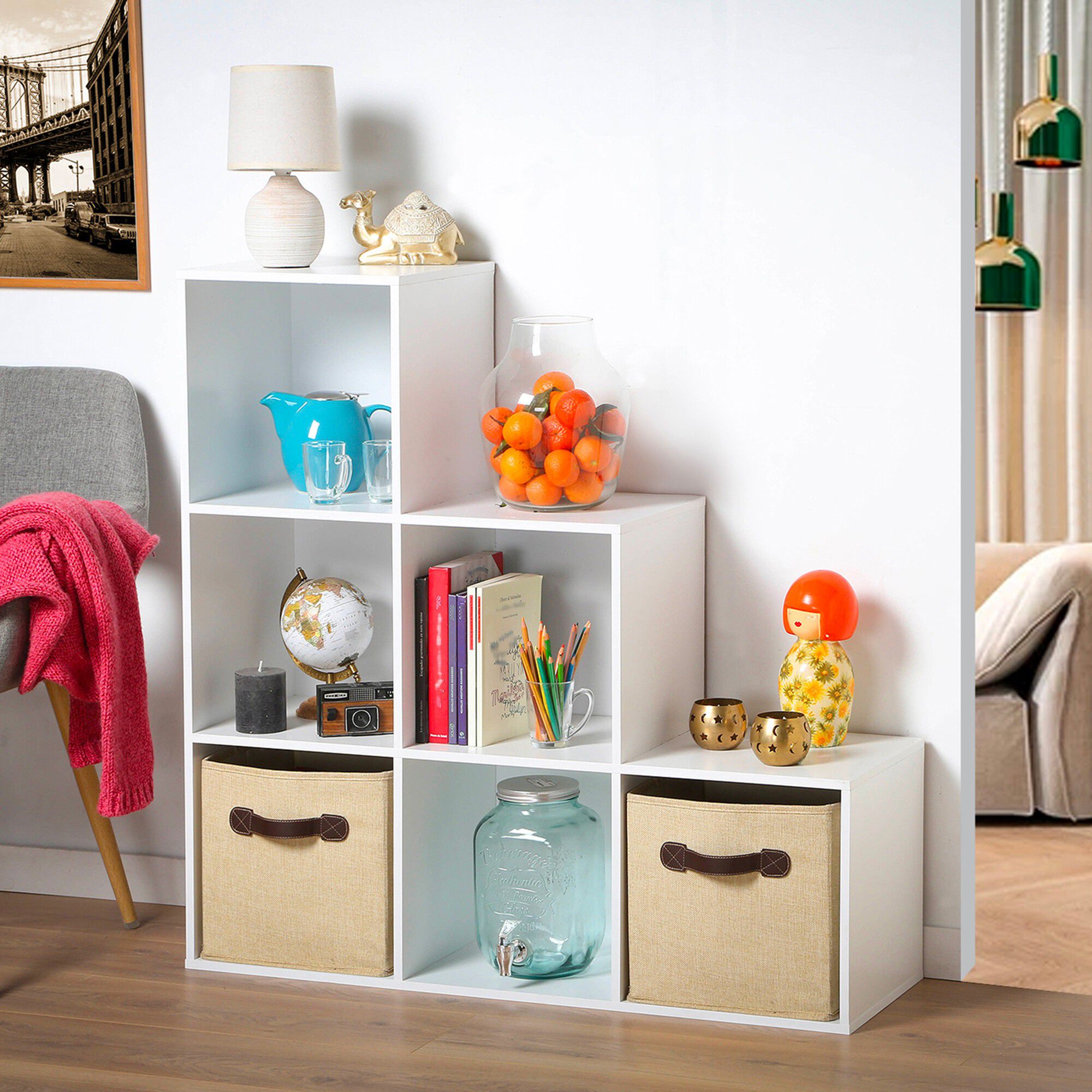 Meuble de rangement en escalier ORIGAME