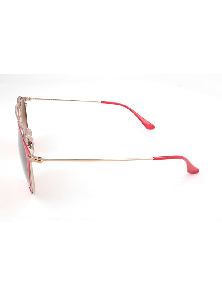 Ray Ban Unisex-Sonnenbrille in Rot-Gold/ Hellbraun günstig kaufen