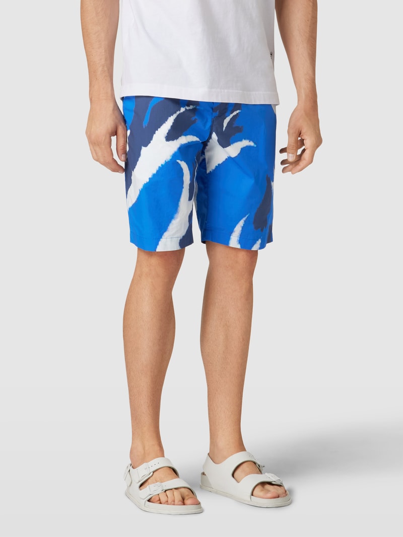 Bermudas mit Allover-Muster in royalblau