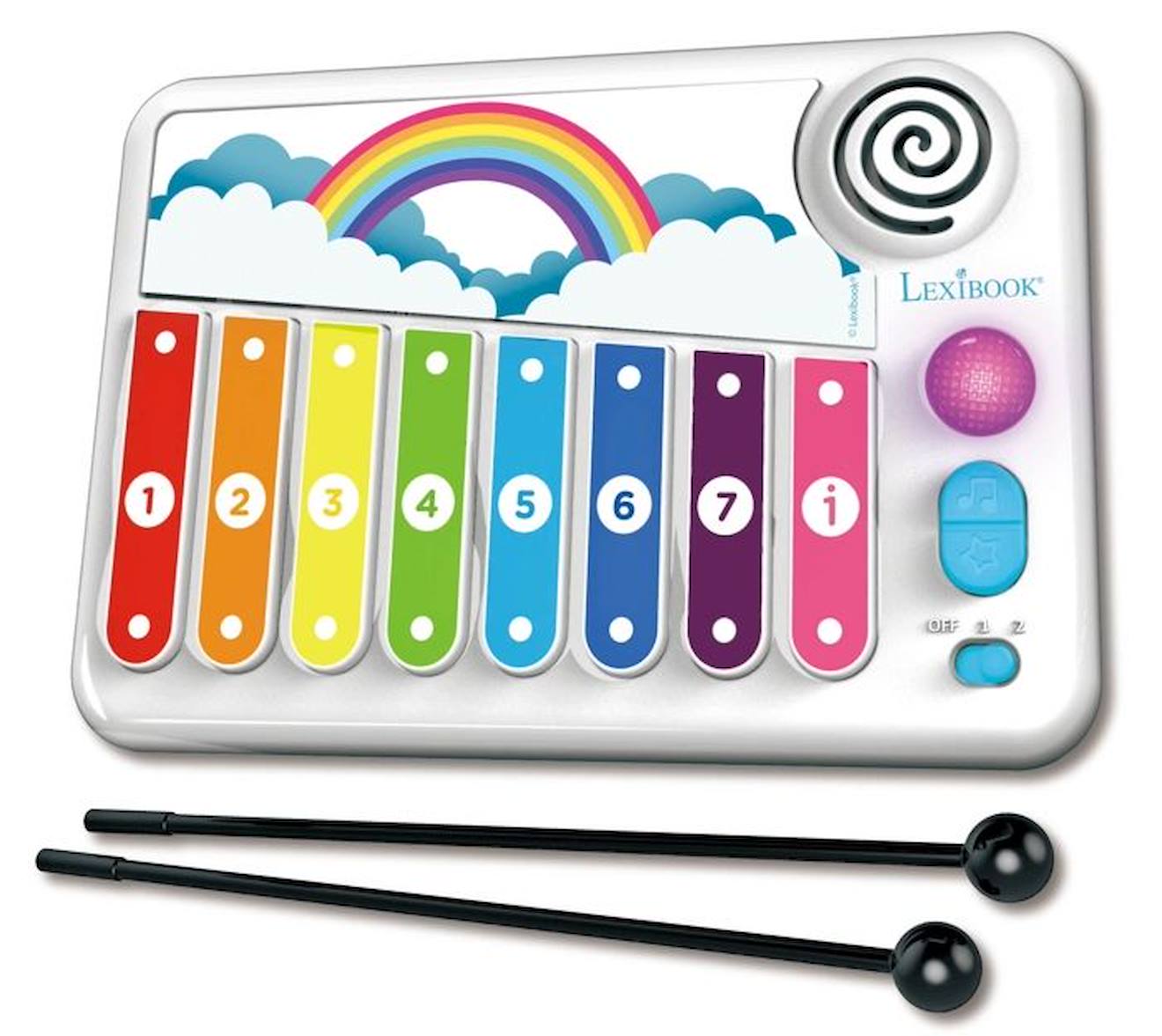 XYLO-FUN Xylophone avec Apprentissage Lumineux de la Musique blanc