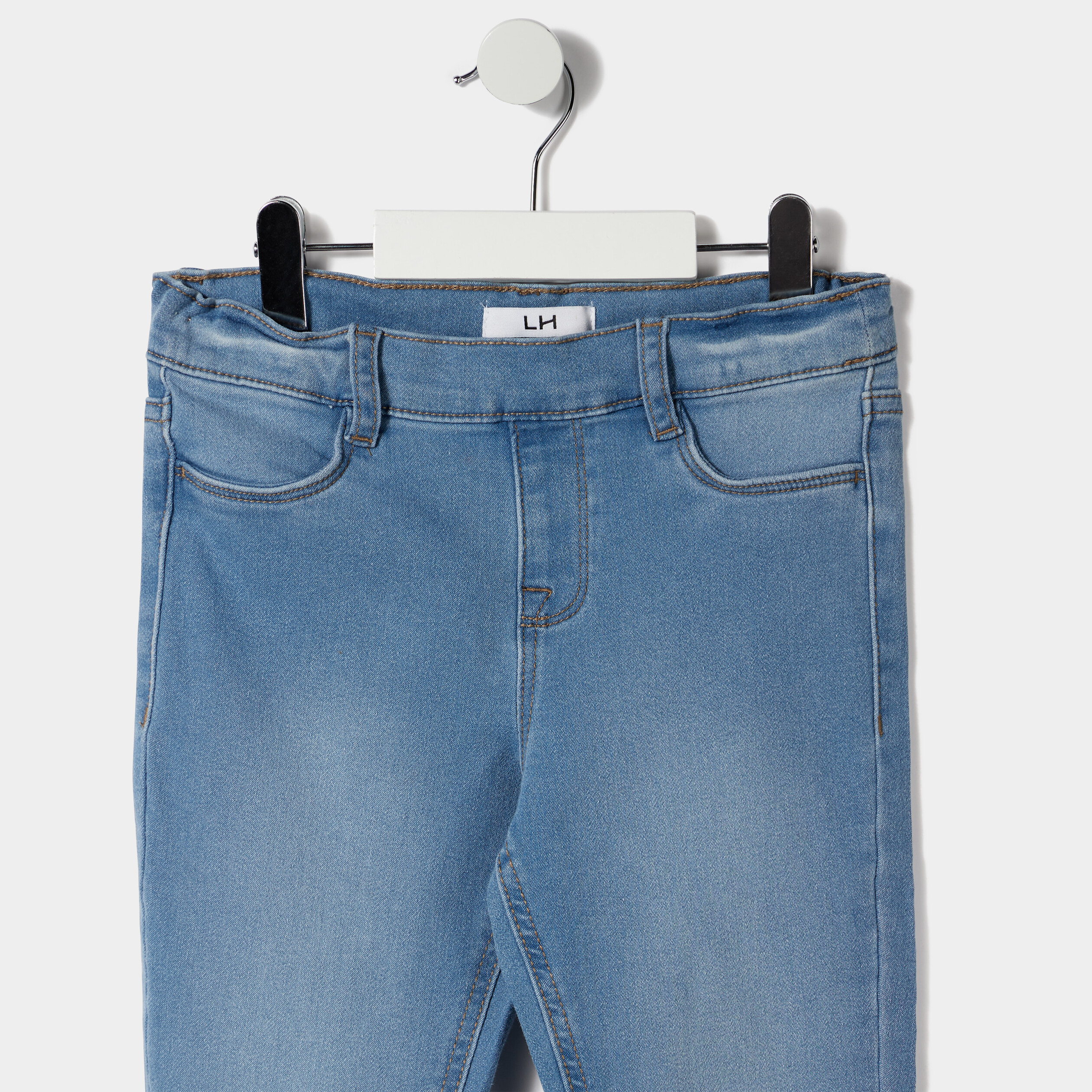 Jegging taille élastiquée denim double stone fille | La Halle