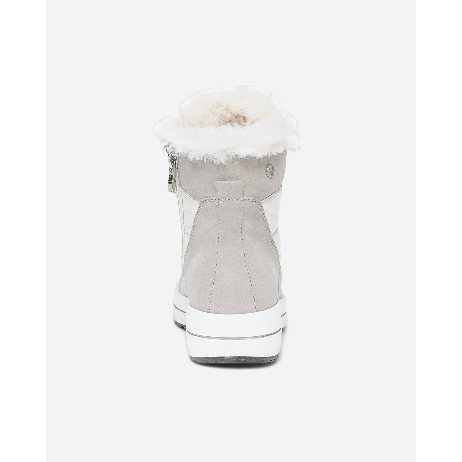 Boots CAPRICE blanc bi matière fourré