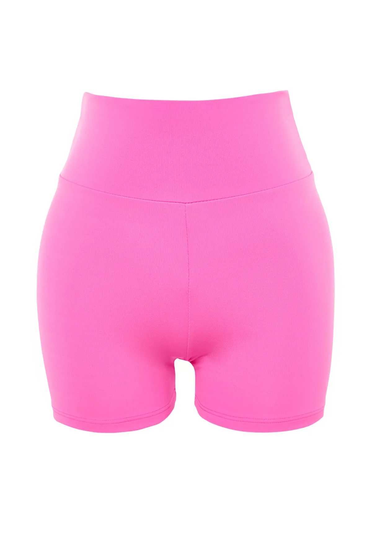 Trendyol Collection  Rosa dehnbare Yoga gestrickte Sport Shorts/kurze Leggings TWOSS21TY0098