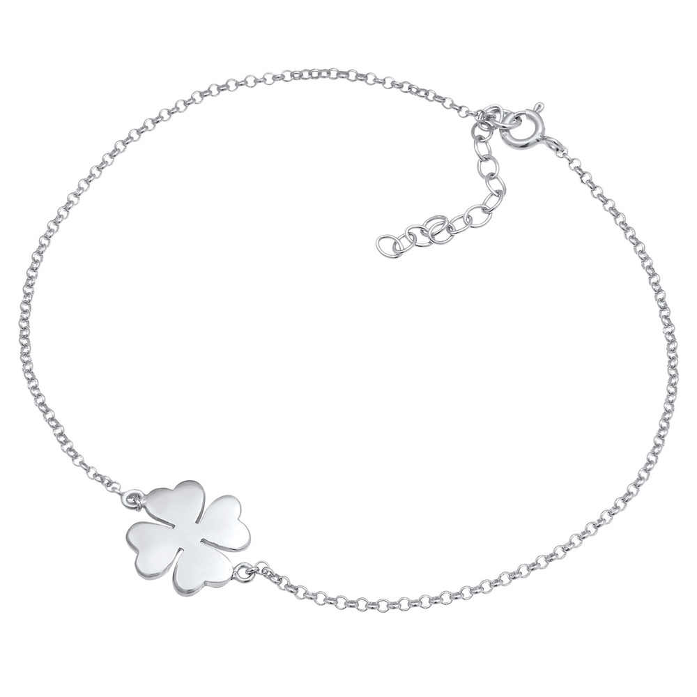 Elli Elli Bracelet de Cheville Feuille de Trèfle Porte-de-bonheur Filigrane Bracelet F Bijoux