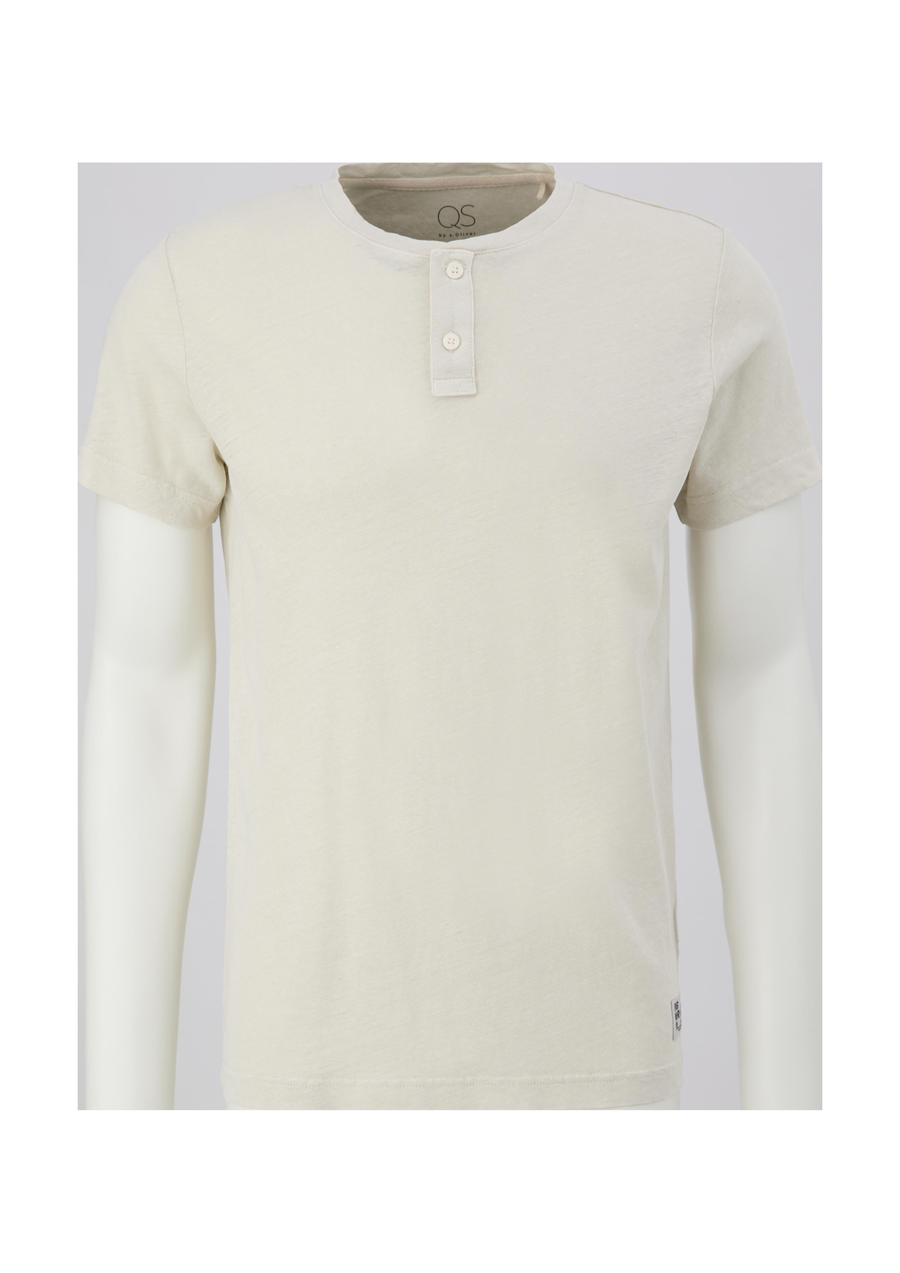 Henley-Shirt aus Leinenmix  2130378-8000