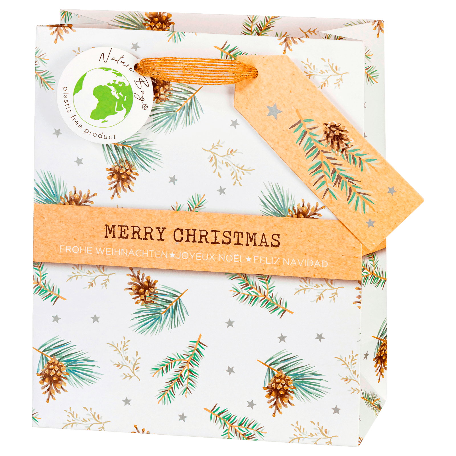 Geschenktasche Nature 23x19x9cm 1 Stück