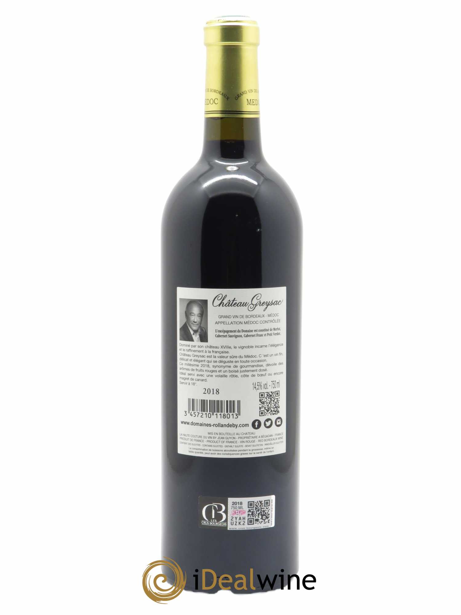 Château Greysac Cru Bourgeois  2018 - Lot de 1 Bouteille