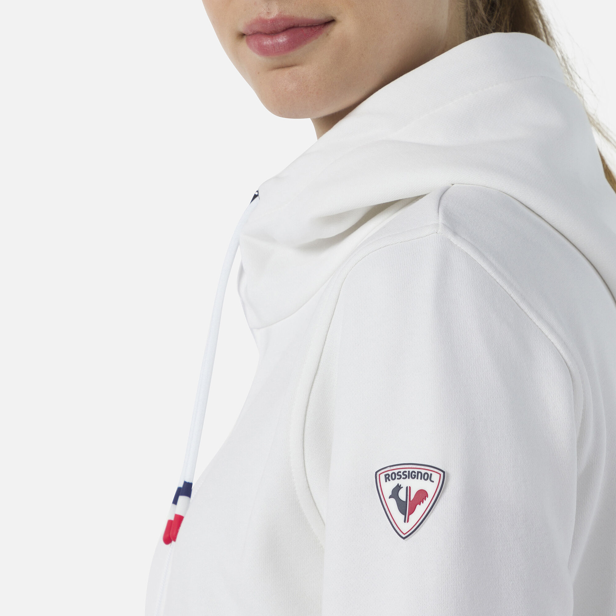 Sweat à capuche zippé molletonné Logo Femme