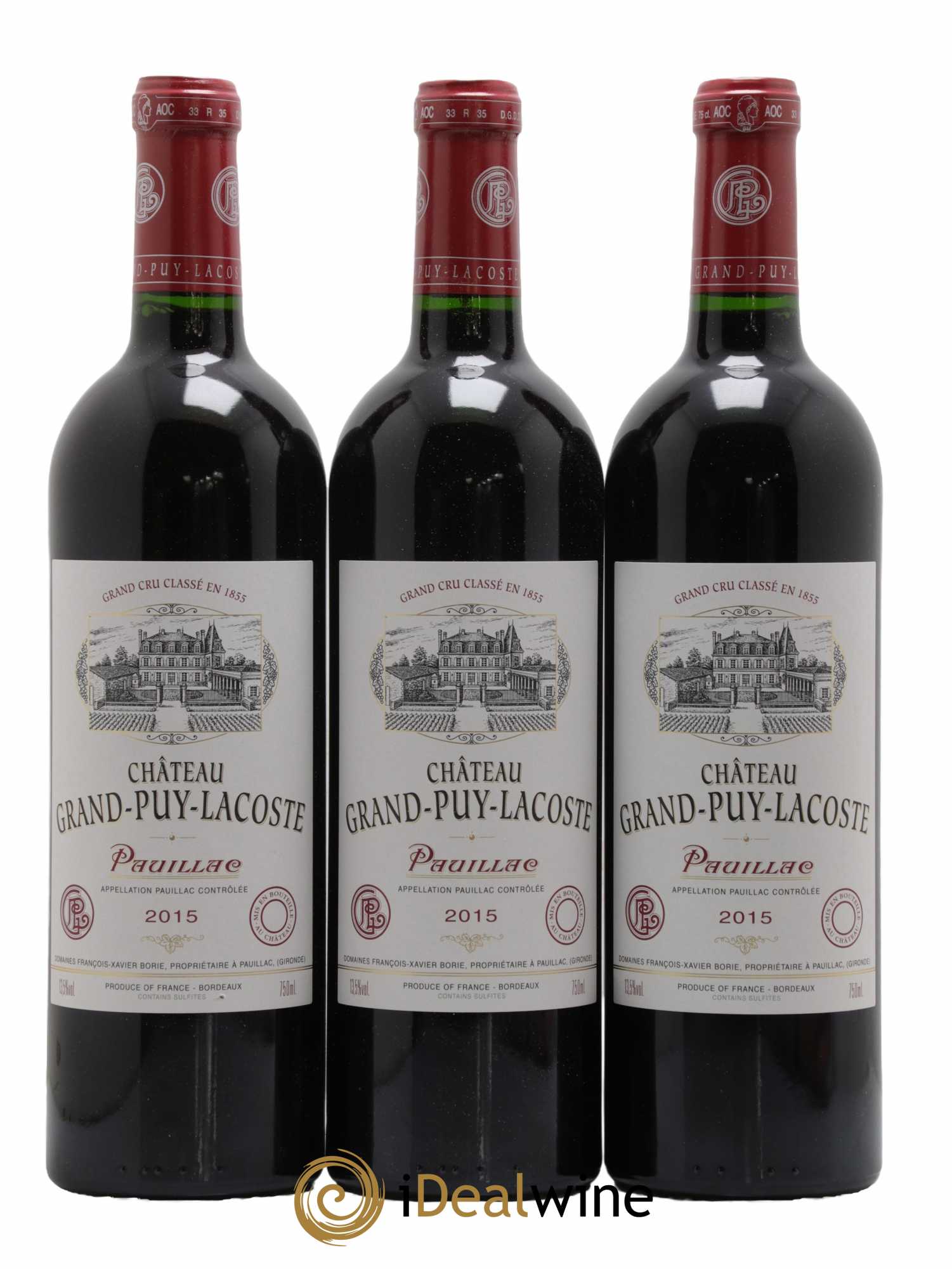 Château Grand Puy Lacoste 5ème Grand Cru Classé  2015 - Lot de 6 Bouteilles