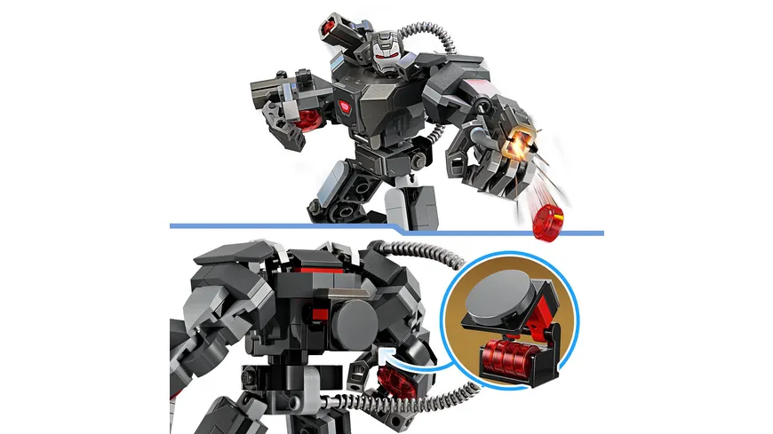 LEGO Marvel 76277 War Machine Mech, baubare Spielzeug-Actionfigur
