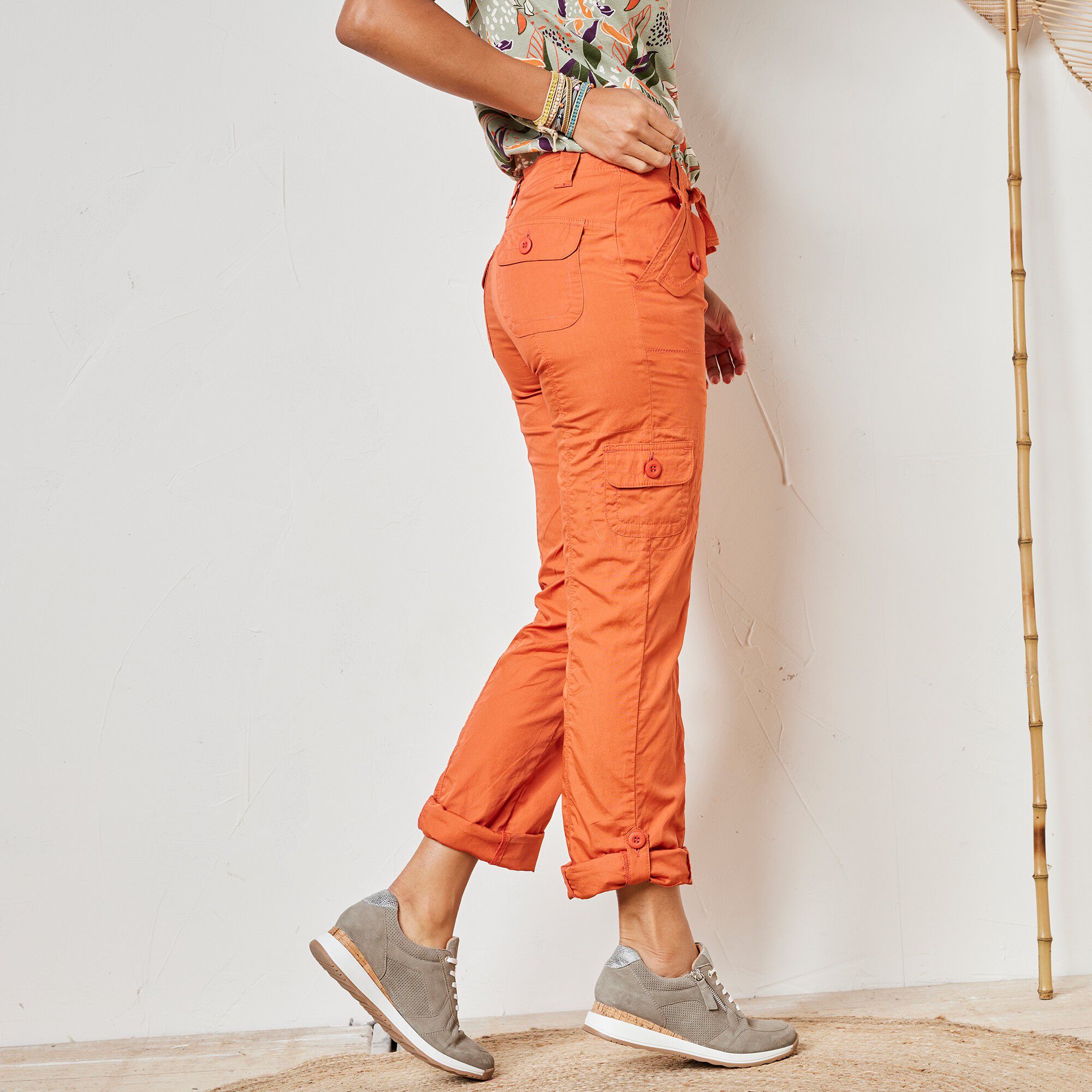 Pantalon battle retroussable