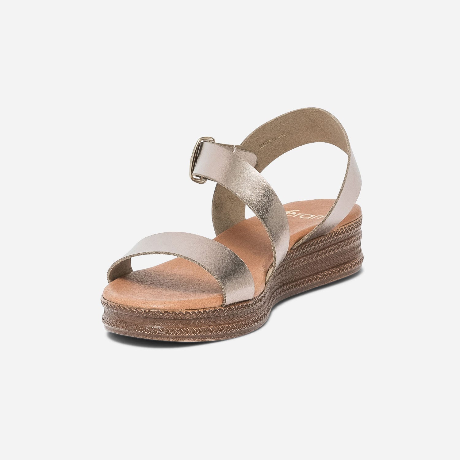 Sandale bronze en cuir
