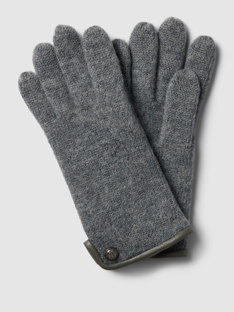 Handschuhe aus Schurwolle Modell 'WALK' in mittelgrau meliert