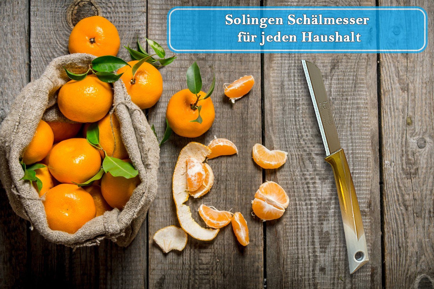 SMI Schälmesser Solingen Obstmesser Wellenschliff 12-tlg Küchenmesser Gemüsemesser