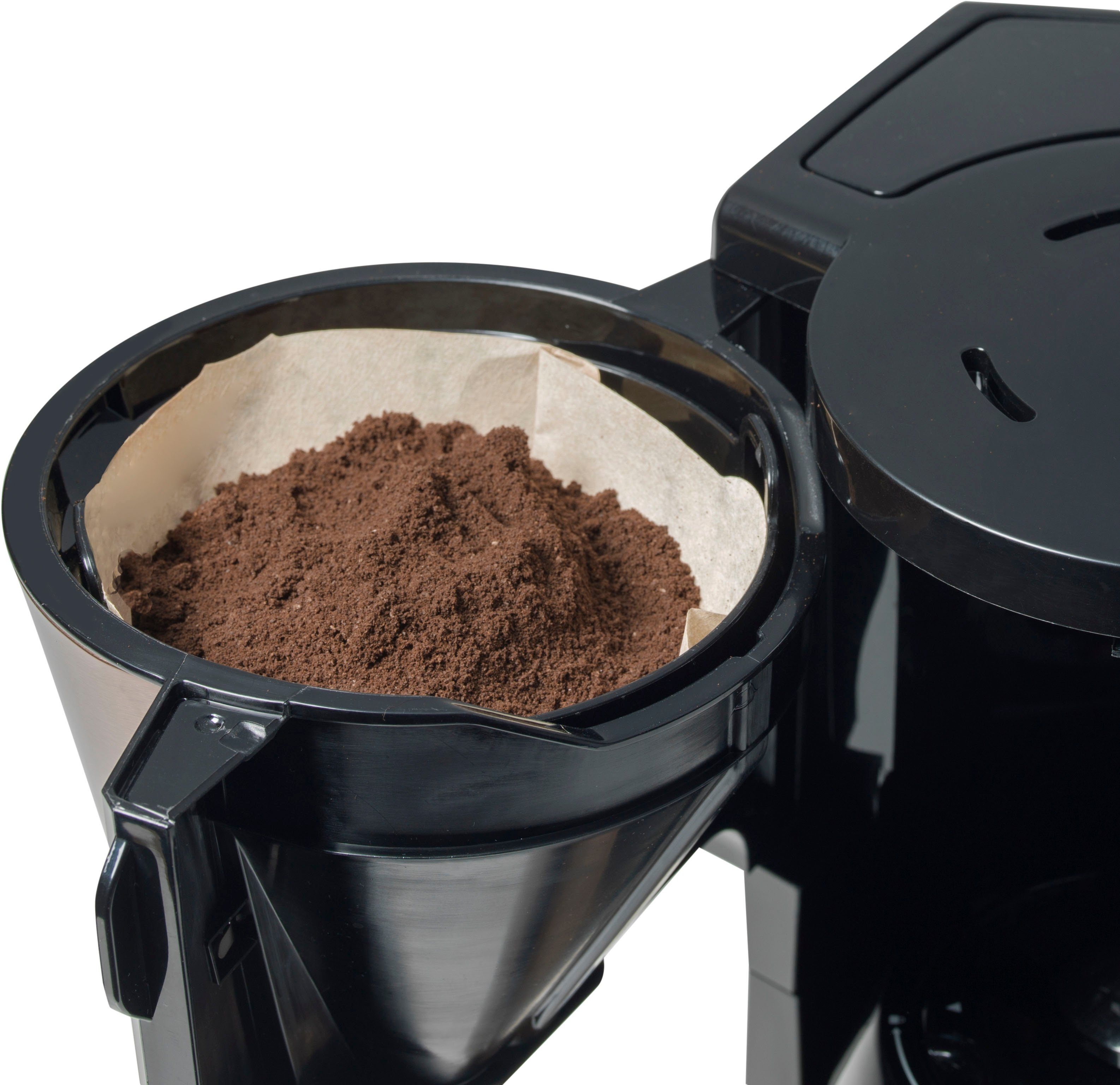 bestron Filterkaffeemaschine ACM1000CO, 1l Kaffeekanne, Papierfilter 1x4, mit Thermokanne, 8 Tassen, 900 W, Edelstahl in Kupfer -Optik