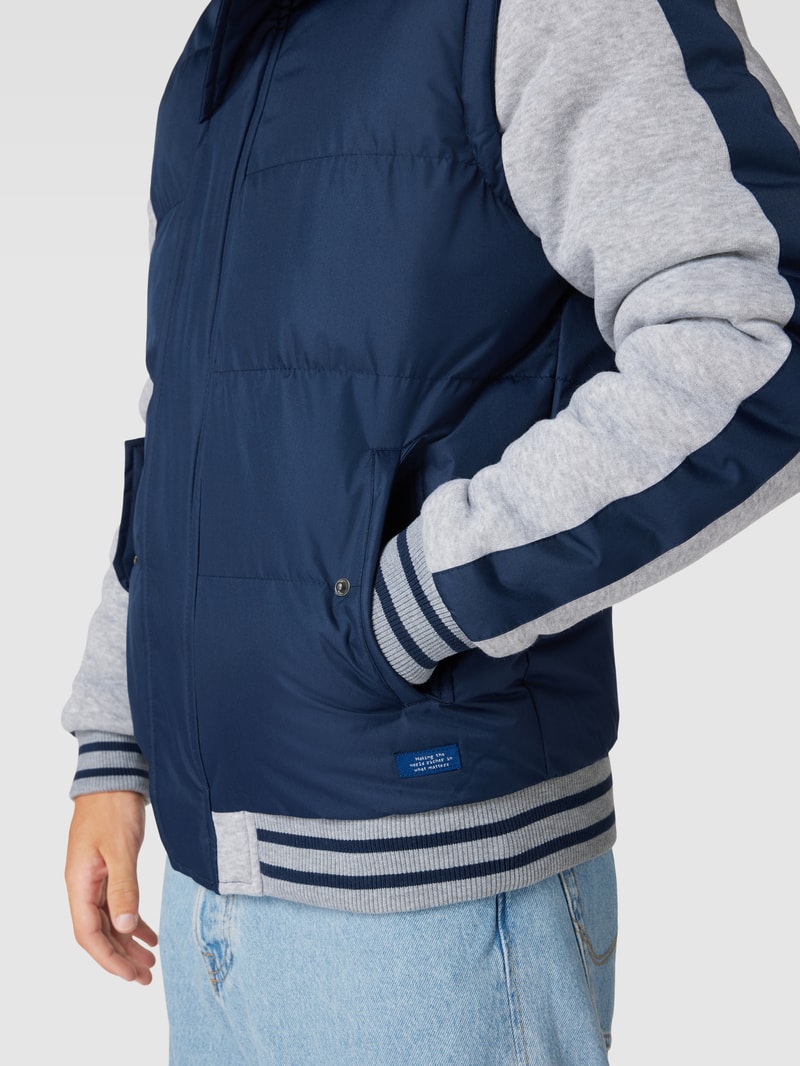 Jacke in Two-Tone-Machart in royalblau