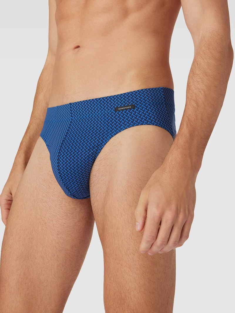 Slip mit elastischem Bund im 2er-Pack in blau
