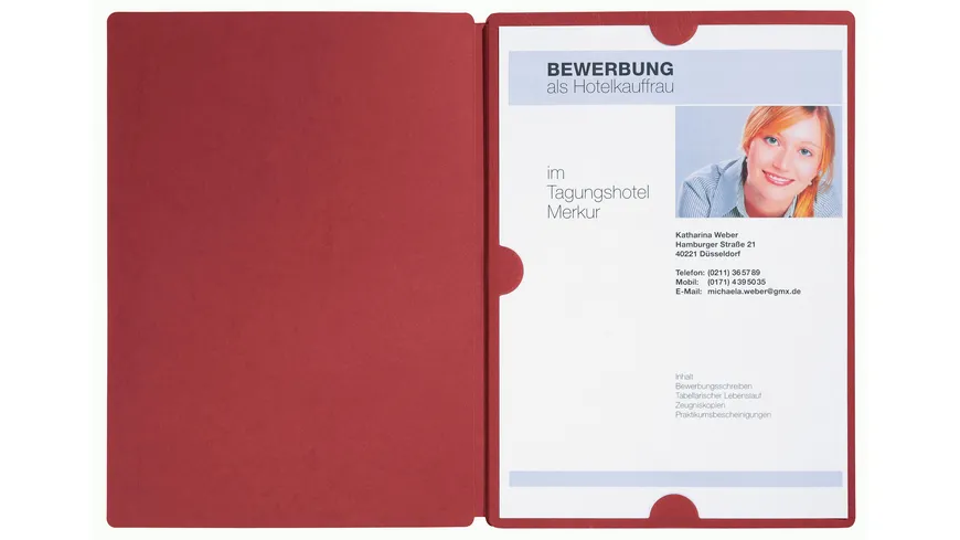 PAGNA Bewerbungsmappe Swing rot rot