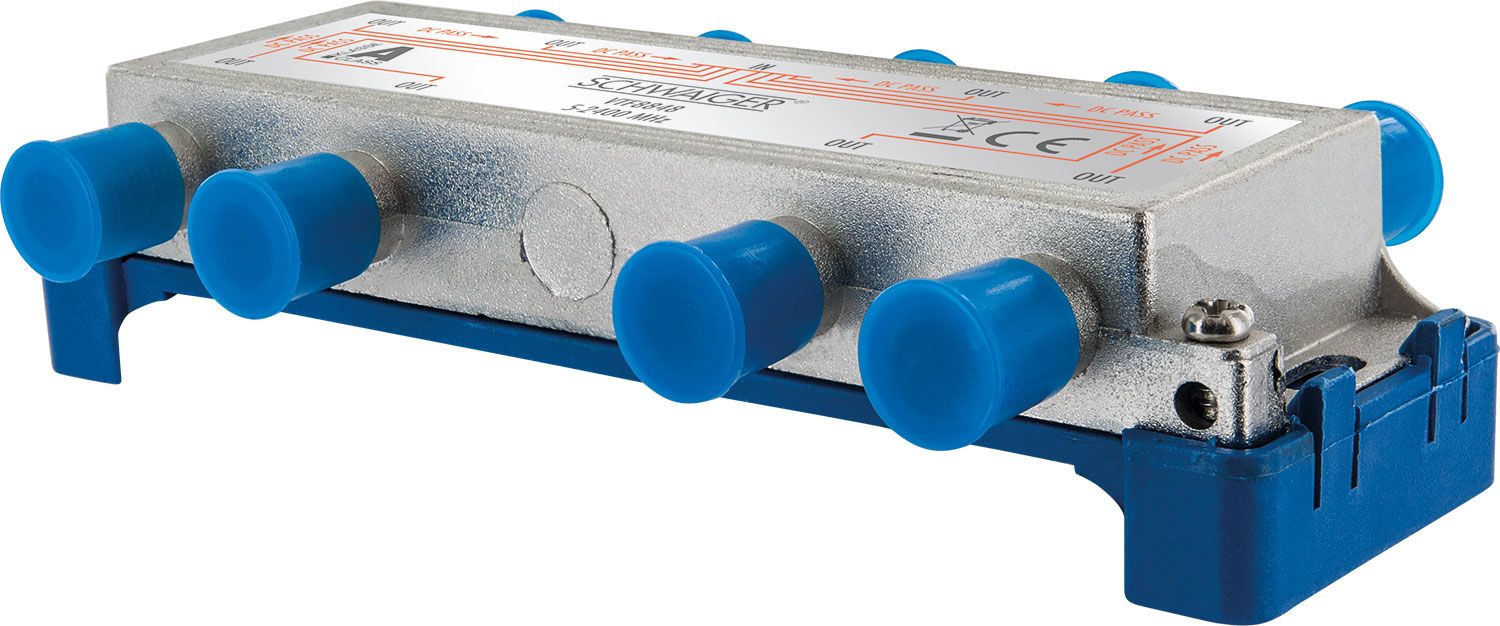 Schwaiger 8-fach Verteiler für Kabel-, Antennen- und Satellitenanlagen