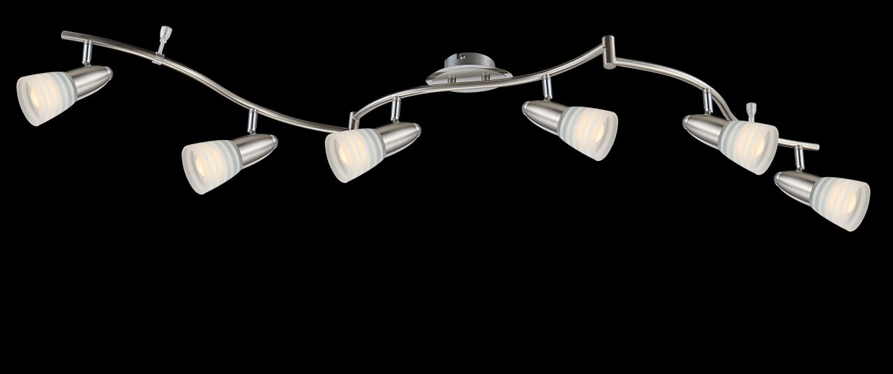 Globo Lighting - CALEB - LED Strahler Metall verchromt, 6x E14 LED