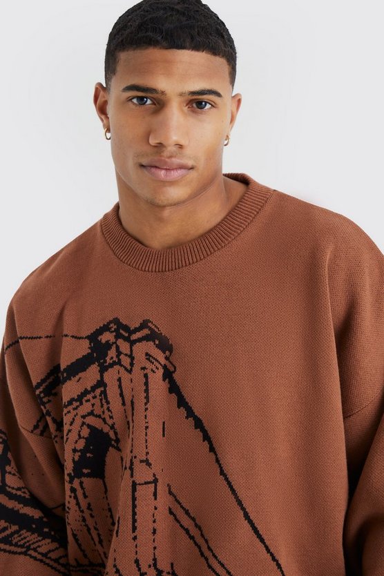 Oversize Pullover mit Print