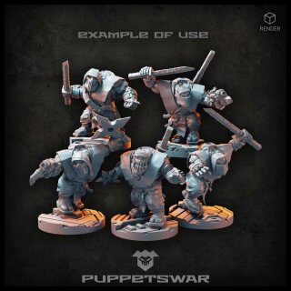 Ninja Orc Heads  (5)