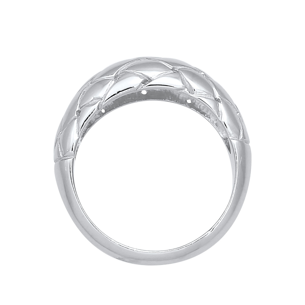 Elli Elli Bague Bague pour femme Rhomb Raffinée Chunky Trend Blogger en argent sterlin Bague