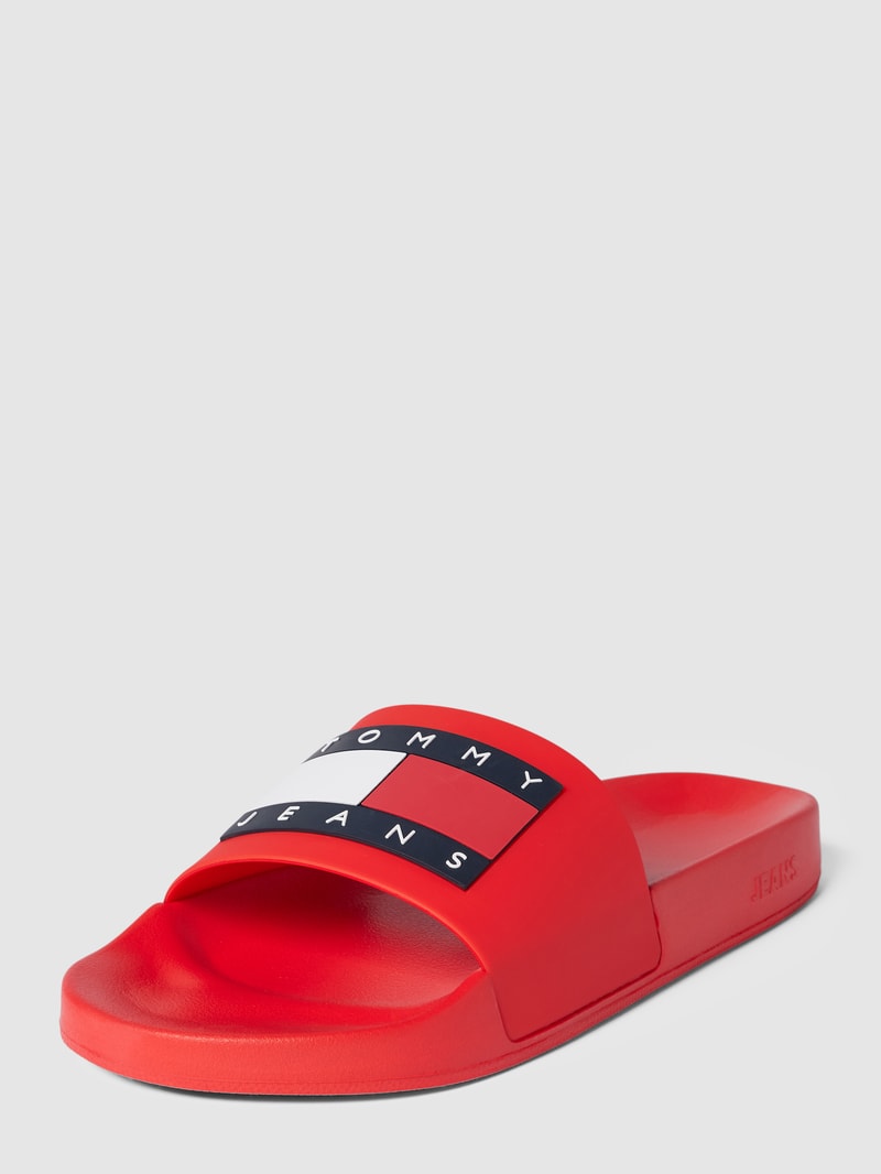 Slides mit Label-Details Modell 'POOL' in rot