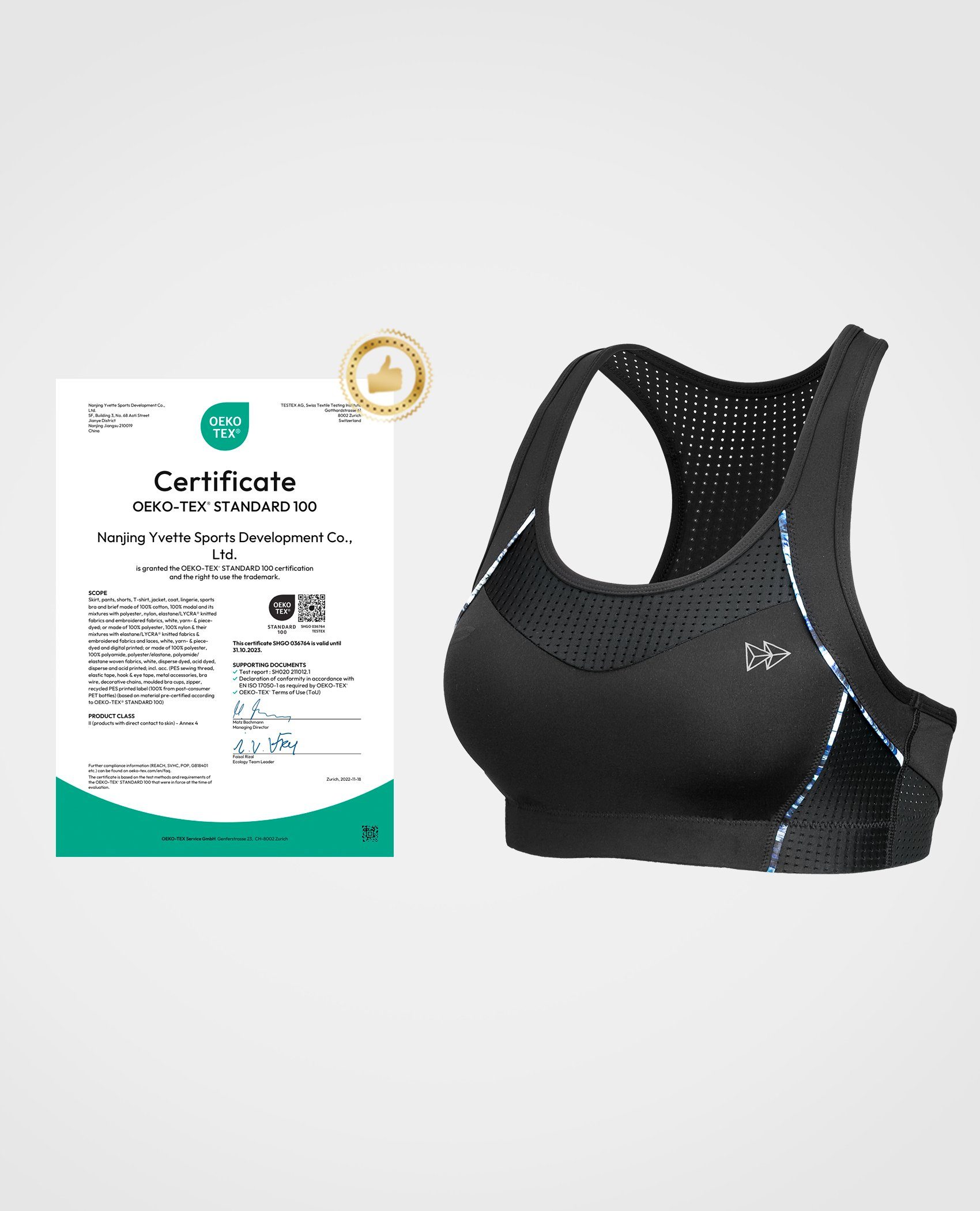 Yvette Sport-BH Starker halt, mit integrierte Cups, Ringerrücken -080160