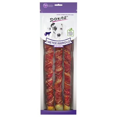 Dokas Hundesnack 1 Meter Kaurolle Mixpaket Huhn & Ente